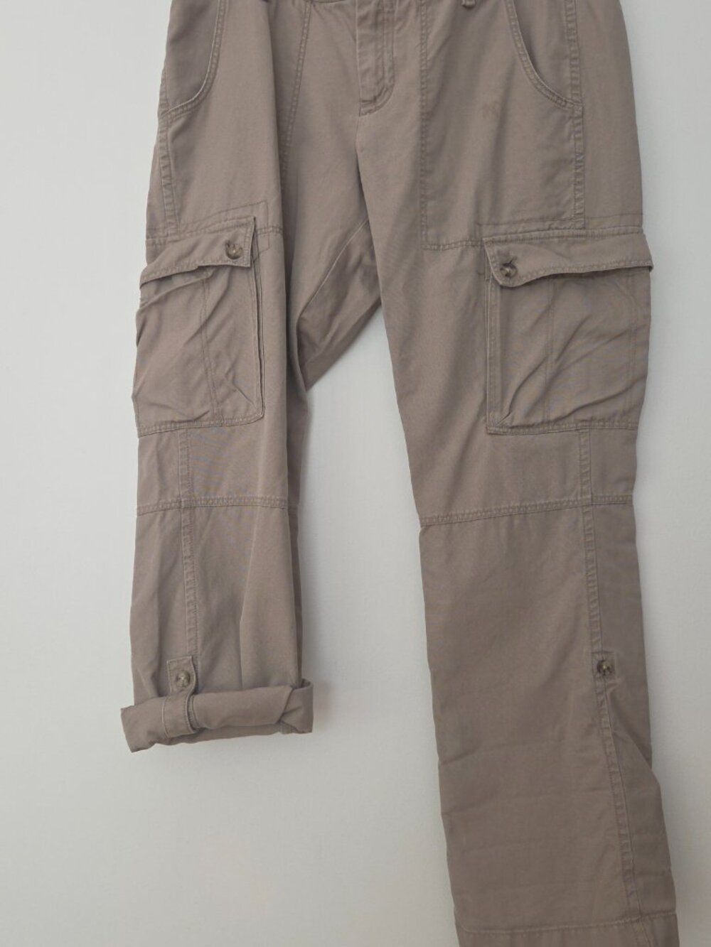 Banana Republic Khaki Cargo Pants Size 12 Cotton